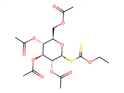2,3,4,6-Tetra-O-acetyl-beta-D-glucopyranosyl Ethylxanthate structure