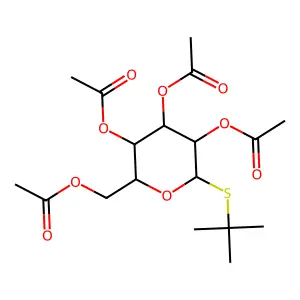 (3,4,5-Triacetyloxy-6-tert-butylsulfanyloxan-2-yl)methyl acetate structure