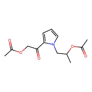 N-(2-Acetoxy)propyl-2-(2-acetoxy)acetopyrrole structure