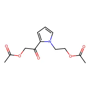 N-(2-acetoxy)ethyl-2-(2-acetoxy)acetopyrrole structure