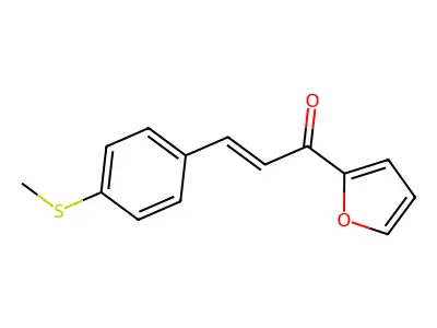 (E)-1-(furan-2-yl)-3-(4-methylsulfanylphenyl)prop-2-en-1-one structure