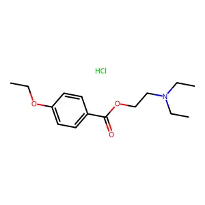 Benzoic acid, 4-ethoxy-, 2-(diethylamino)ethyl ester, hydrochloride (1:1) structure