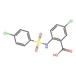 5-Chloro-2-{[(4-chlorophenyl)sulfonyl]amino}benzoic acid structure