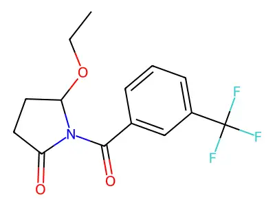 2-Pyrrolidinone, 5-ethoxy-1-(3-(trifluoromethyl)benzoyl)-, (+-)- structure