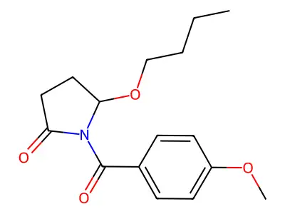 2-Pyrrolidinone, 5-butoxy-1-(4-methoxybenzoyl)-, (+-)- structure