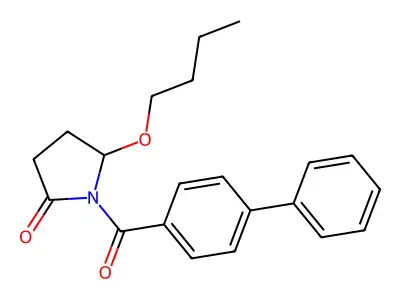 2-Pyrrolidinone, 1-((1,1'-biphenyl)-4-ylcarbonyl)-5-butoxy-, (+-)- structure