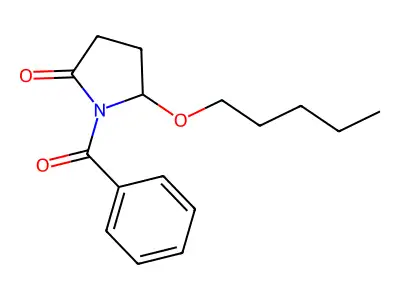 2-Pyrrolidinone, 1-benzoyl-5-(pentyloxy)-, (+-)- structure