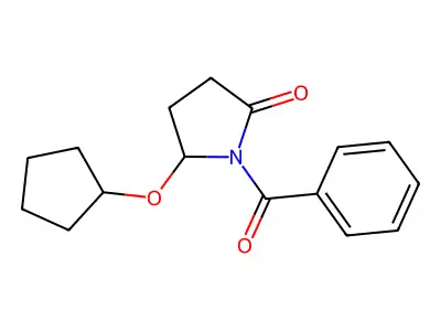 2-Pyrrolidinone, 1-benzoyl-2-(cyclopentyloxy)-, (+-)- structure