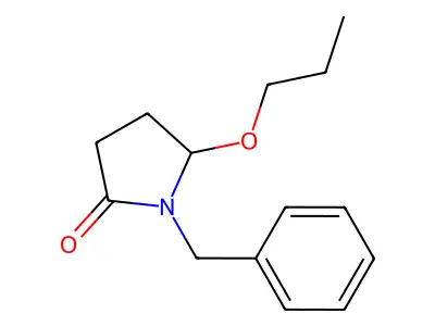 2-Pyrrolidinone, 1-(phenylmethyl)-5-propoxy-, (+-)- structure