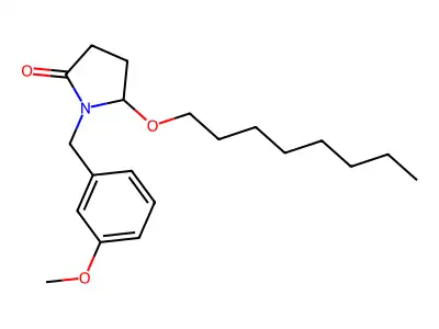 2-Pyrrolidinone, 1-((3-methoxyphenyl)phenyl)-5-(octyloxy)-, (+-)- structure
