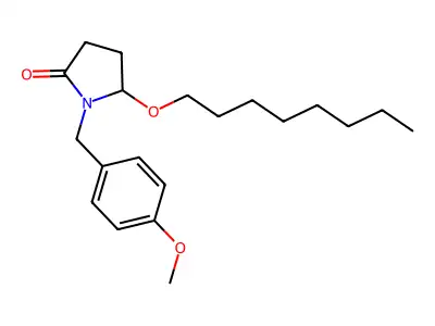 2-Pyrrolidinone, 1-((4-methoxyphenyl)methyl)-5-(octyloxy)-, (+-)- structure
