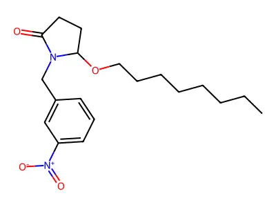2-Pyrrolidinone, 1-((3-nitrophenyl)methyl)-5-(octyloxy)-, (+-)- structure