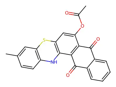 3-methyl-8,13-dioxo-13,14-dihydro-8H-naphtho[2,3-a]phenothiazin-7-yl acetate structure