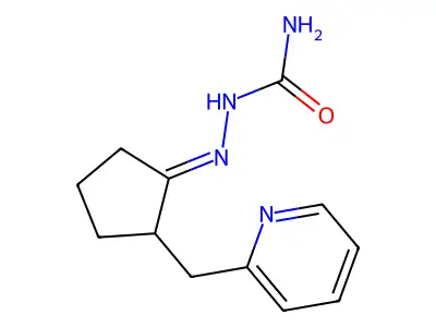 [[2-(Pyridin-2-ylmethyl)cyclopentylidene]amino]urea structure