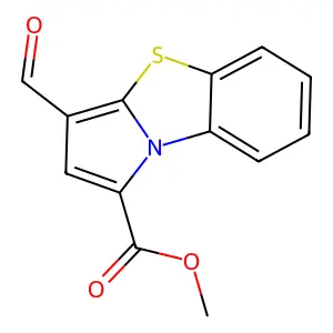 Methyl 3-formylpyrrolo[2,1-b][1,3]benzothiazole-1-carboxylate structure