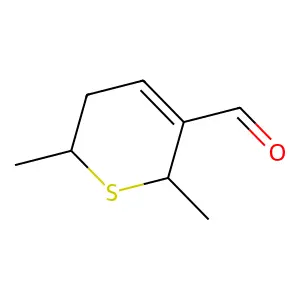 2,6-Dimethyl-5,6-dihydro-2H-thiopyran-3-carbaldehyde structure