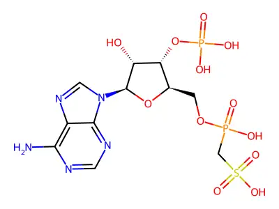 Adenosine 3'-phosphate 5'-methylenephosphosulfate structure