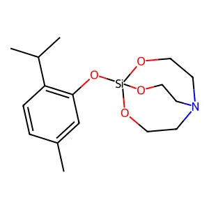 Silicic acid, cyclic nitrilotriethylene thymyl ester structure