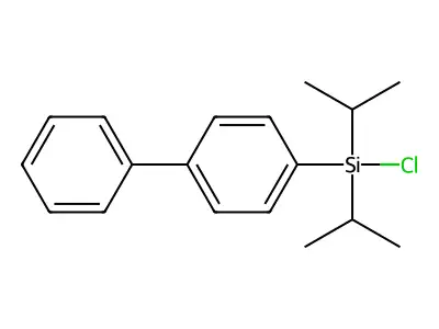 Chloro-(4-phenylphenyl)-di(propan-2-yl)silane structure
