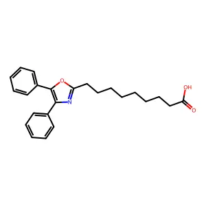 4,5-Diphenyl-2-oxazolenonanoic acid structure