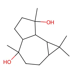 Alloaromadendrane-4alpha,10alpha-diol structure