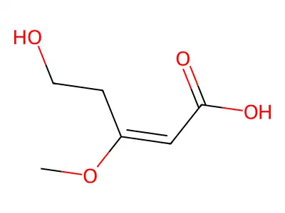 5-羟基-3-甲氧基戊-2-烯酸 structure
