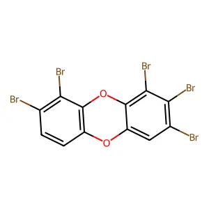 Dibenzo-p-dioxin, 1,2,3,8,9-pentabromo- structure