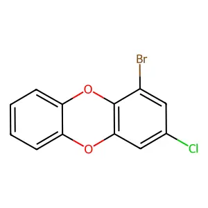Dibenzo-p-dioxin, 1-bromo-3-chloro- structure