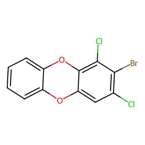 Dibenzo-p-dioxin, 2-bromo-1,3-dichloro- structure