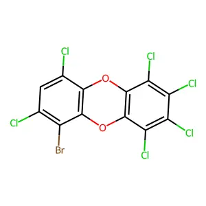 Dibenzo-p-dioxin, 6-bromo-1,2,3,4,7,9-hexachloro- structure