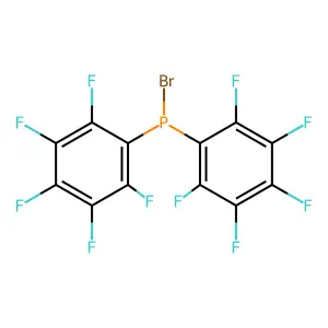 Bis(pentafluorophenyl)bromophosphine structure