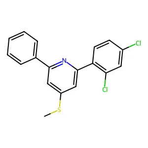 Pyridine, 2-(2,4-dichlorophenyl)-4-methylthio-6-phenyl- structure