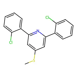 Pyridine, 2,6-bis(2-chlorophenyl)-4-methylthio- structure