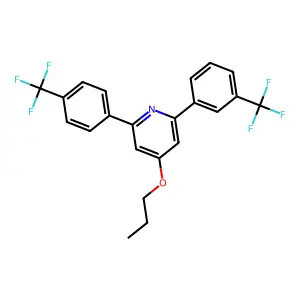 4-Propoxy-2-(3-(trifluoromethyl)phenyl)-6-(4-(trifluoromethyl)phenyl)pyridine structure