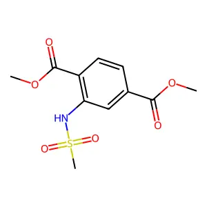 Dimethyl 2-[(methylsulfonyl)amino]terephthalate structure