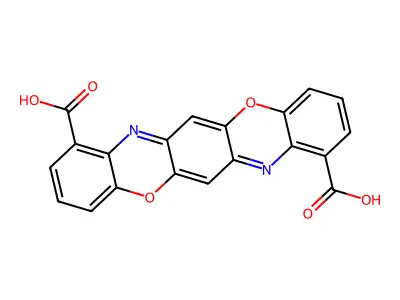 Triphenodioxazine-1,8-dicarboxylic acid structure