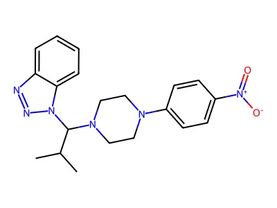 1-[2-Methyl-1-[4-(4-nitrophenyl)piperazin-1-yl]propyl]benzotriazole structure