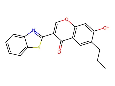 3-(1,3-Benzothiazol-2-yl)-7-hydroxy-6-propylchromen-4-one structure