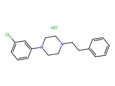 1-(3-Chlorophenyl)-4-(2-phenylethyl)piperazine structure