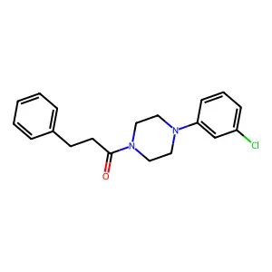 1-[4-(3-Chlorophenyl)piperazin-1-yl]-3-phenylpropan-1-one structure