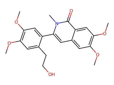 1(2H)-Isoquinolinone, 6,7-dimethoxy-3-(2-(2-hydroxyethyl)-4,5-dimethoxyphenyl)-2-methyl- structure