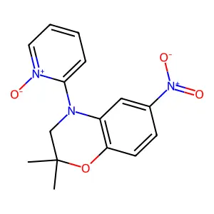 2-(3,4-Dihydro-2,2-dimethyl-6-nitro-2H-1,4-benzoxazin-4-yl)pyridine N-oxide structure