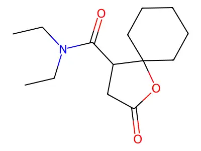 1-Oxaspiro(4.5)decane-4-carboxamide, N,N-diethyl-2-oxo- structure
