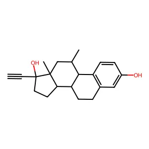 11-beta-Methyl-17-alpha-ethinylestradiol structure