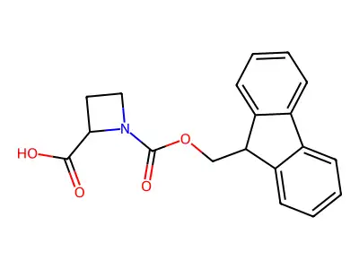 (S)-N-Fmoc-azetidine-2-carboxylic acid structure
