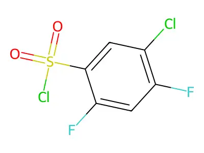 5-Chloro-2,4-difluorobenzenesulphonyl chloride structure