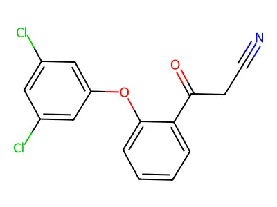 3-[2-(3,5-Dichlorophenoxy)phenyl]-3-oxopropanenitrile structure