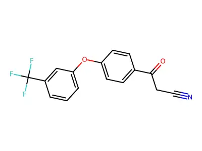 3-Oxo-3-{4-[3-(trifluoromethyl)phenoxy]phenyl}propanenitrile structure