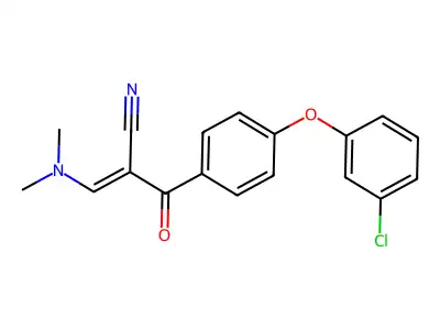 2-[4-(3-Chlorophenoxy)benzoyl]-3-(dimethylamino)prop-2-enenitrile structure