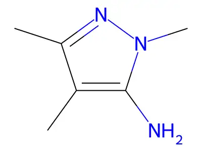 2,4,5-trimethyl-2,3-dihydro-1H-pyrazol-3-imine structure
